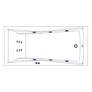 Гидромассажная ванна WHITECROSS Palace 0104.170075.100.LINE.CR 170x75 см Line хром